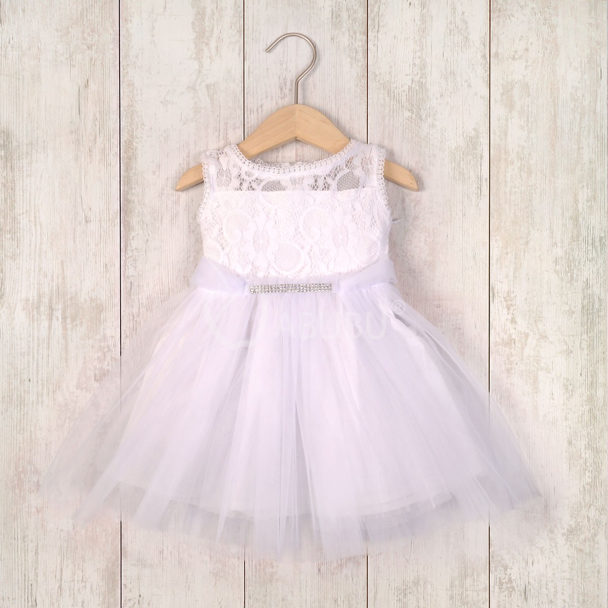 Byala Praznichna Roklya Bmay White Lace