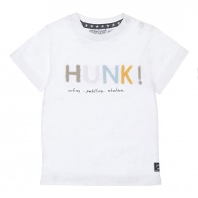 Бяла детска тениска HUNK hunk_46574_A38-20