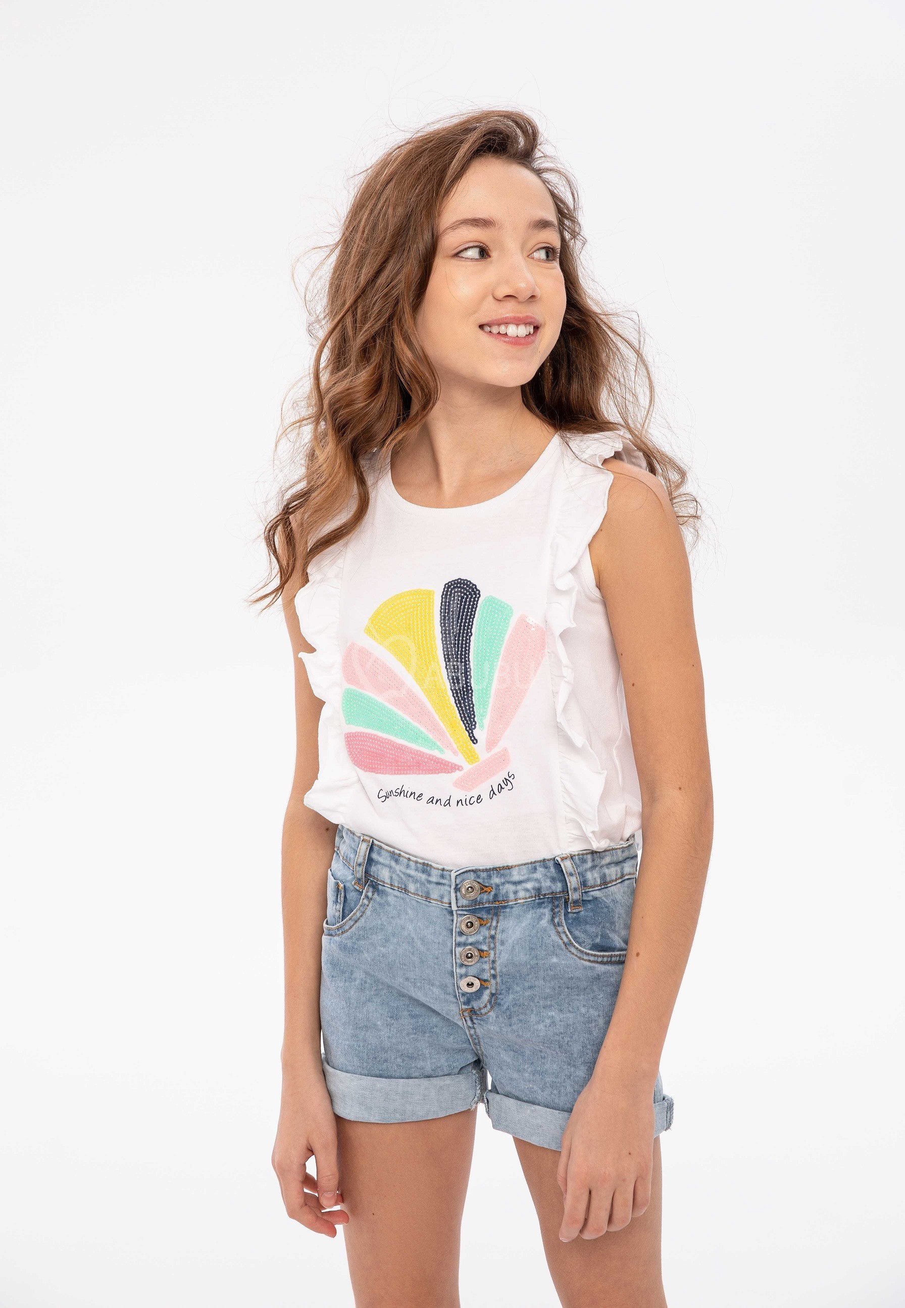 Tricou cu paiete pentru fata